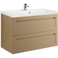 Тумба под раковину Art&Max Platino AM-Platino-900-2C-SO-CM 89,8 см, подвесная, капучино матовый