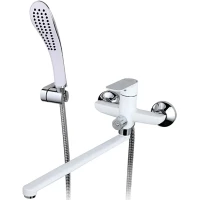 Смеситель для ванны Gappo G2248 универсальный, с душевым гарнитуром, хром/белый