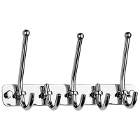 Планка с крючками Haiba HB201-5 для ванны, хром