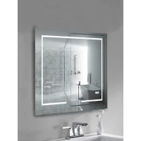 Зеркало WeltWasser Bruno 8060-2 10000000973 80x60 см, с LED-подсветкой, сенсорным выключателем, антизапотеванием, часами