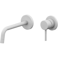 Смеситель для раковины Paffoni Light LIG006BO70 встраиваемый, без донного клапана, белый матовый