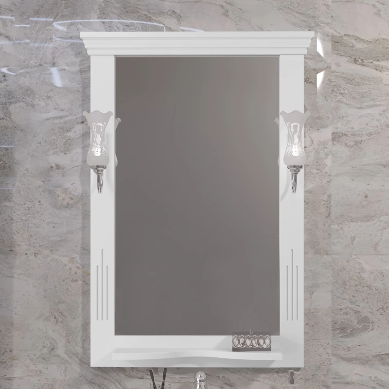 Зеркало белый матовый Opadiris Риспекто 00-00007057 с выключателем