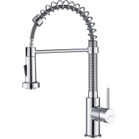 Смеситель для кухни Aquatek Европа AQ1387CR с гибким выдвижным изливом, хром