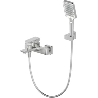 Смеситель для ванны Oliveeka D OL-639003A-BN с душевым гарнитуром, никель матовый