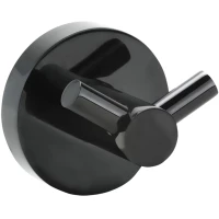 Крючок Bemeta Hematit 159106032 двойной, для ванны, черный глянец