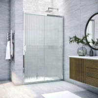 Душевая дверь Vegas Glass ZP TUR Novo 165 08 Moru 165 см, профиль хром, стекло рифленое