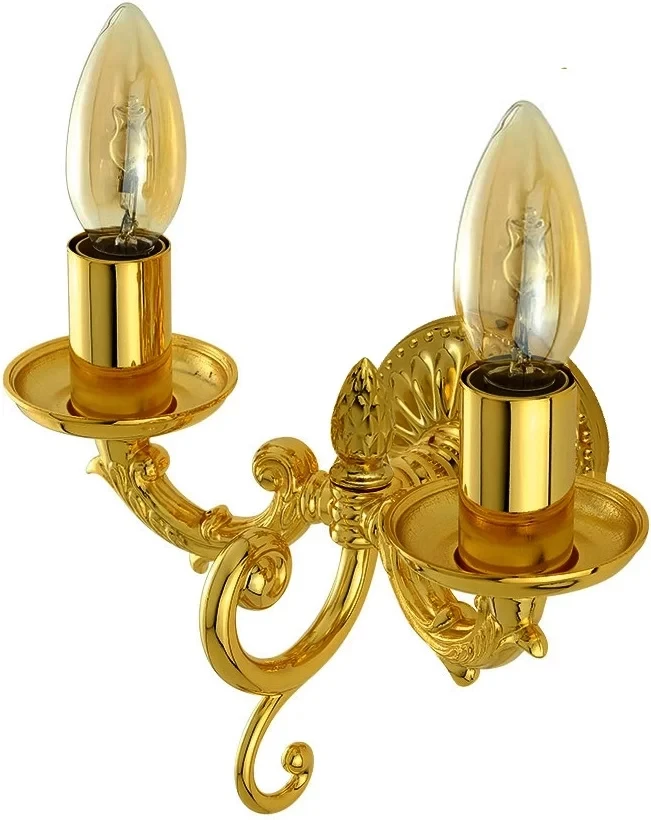Светильник Migliore Versailles 32684, настенный, двойной, золотой