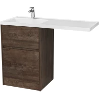 Тумба с раковиной дуб кантри 120 см Акватон Лондри 1A266901LHDY0 + 1A274801LHDY0 + 1A72843KLH01L
