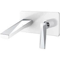 Смеситель для раковины Boheme Venturo 375-W встраиваемый, хром/белый глянец