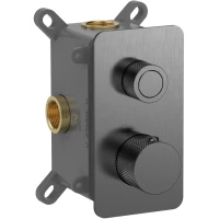 Термостат для душа AQUAme AQM8810GM встраиваемый, оружейная сталь