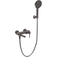 Смеситель для ванны Vincea TG VTFW-5TG2GM с душевым гарнитуром, вороненая сталь