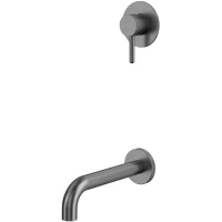 Смеситель для ванны Whitecross Y YSET03GM встраиваемый, с изливом, оружейная сталь