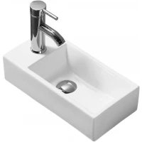 Раковина CeramaLux 9048DR 40,5x20 см R, рукомойник, белый