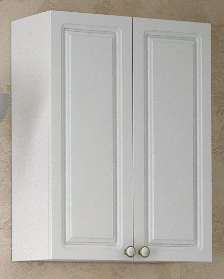 Шкаф двустворчатый подвесной 55x70 см белый глянец Corozo Классика SD-00000326 шкаф двустворчатый 65x70 белый глянец белый матовый corozo денвер sd 00000561