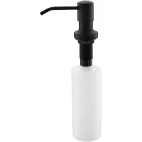 Дозатор для жидкого мыла Emar ЕД-401D.Black 350 мл, встраиваемый, для кухни, черный матовый 