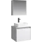 Комплект мебели бетон светлый/белый глянец 61 см Aqwella 5 Stars Mobi MOB0106BS + MOB0706W + 4640021064269 + MOB0406 + MOB0717BS - 1