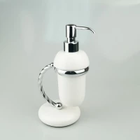 Дозатор для жидкого мыла Stil Haus Giunone G720(03) настольный, хром/белый матовый