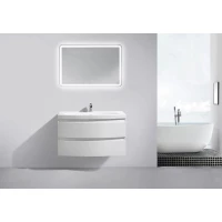 Тумба с раковиной белый глянец 92 см BelBagno Prospero PROSPERO-920-2C-SO-BL-T