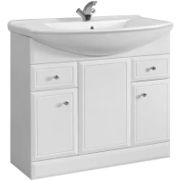 Тумба под раковину Belux Стиль Н 105-02 4810924286208 100,2 см, напольная, белый глянец