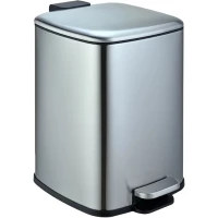 Мусорное ведро WeltWasser Berg MT 10000013396 6л, с педалью, нержавеющая сталь