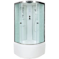 Душевая кабина 90x90x220 см Deto EM4590EL матовое с прозрачным узором