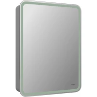 Зеркальный шкаф Reflexion Circle RF2108SR 60x80 см R, с LED-подсветкой, сенсорным выключателем, белый матовый