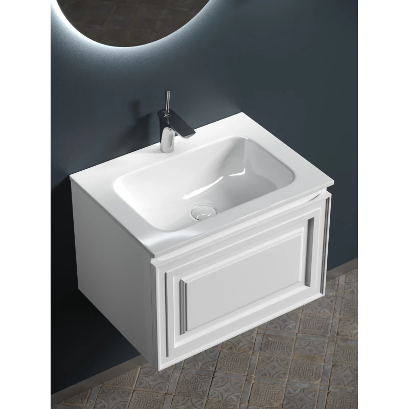 Комплект мебели белый матовый 61 см Sancos Very VR60W + CN7011 + SF600