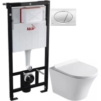 Комплект подвесной унитаз MEER MR-2104 + система инсталляции AlcaPlast AM101/11203:1RUSSETM71