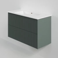 Тумба под раковину La Fenice Terra Twin FNC-01-TER-G-100-2 99,6 см, подвесная, серо-зеленый матовый