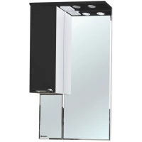 Зеркальный шкаф 65x100 см черный глянец/белый глянец L Bellezza Альфа 4618810002044