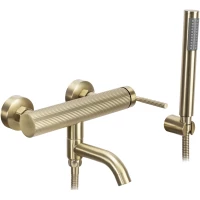 Смеситель для ванны Rea Argon REA-B7804 с душевым гарнитуром, золотой матовый