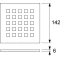 Декоративная решетка 142×142 мм TECE TECEdrainpoint S quadratum хром 3665009 - 2