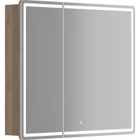 Зеркальный шкаф Sancos MI90EG 89x74 см R, с LED-подсветкой, сенсорным выключателем, диммером, дуб галифакс