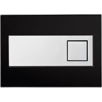 Кнопка смыва Pestan Diamond 40006366 для инсталляции, черный матовый/матовый хром