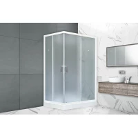 Душевой уголок с поддоном Royal Bath RB8120HP-C-R 120x80 см R, профиль белый, стекло матовое