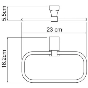 Изображение товара кольцо для полотенец wasserkraft leine k-5060w