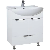 Тумба с раковиной белый глянец 55 см Bellezza Альфа 4638808070015 + 4607152360660