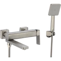 Смеситель для ванны Fmark FS8724-22 с душевым гарнитуром, сатин