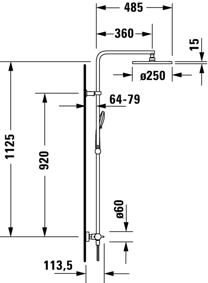 Душевая система 250 мм Duravit B.2 B24280008010 - фото 2