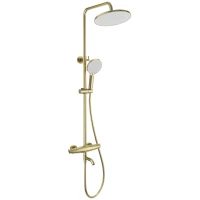Душевая система Wonzon & Woghand Capsule WW-B3031-A2-BG 255 мм, с термостатом, золотой матовый