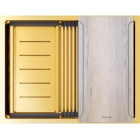 Кухонная мойка Paulmark Next-Multi Sink PM785845-BG 58x45 см, золотой матовый