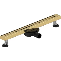 Душевой трап (лоток) WasserKRAFT Naab 86D60PG 60 см, с решеткой, щелевой, золотой