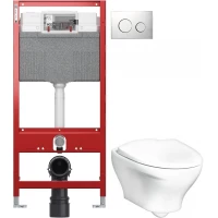 Комплект подвесной унитаз Gustavsberg Estetic C+ GB1183300R1030 + система инсталляции Tece 9300302 + 9240921