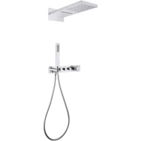 Душевой комплект Abber Rund AF8752 230 мм, с термостатом, хром