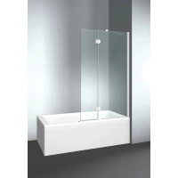 Шторка на ванну VismaraVetro PV VPV042106501500DT 110(60+50) см R, профиль хром, стекло прозрачное