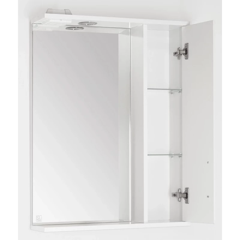 Зеркальный шкаф 60x83 см белый глянец Style Line Агава ЛС-00000268