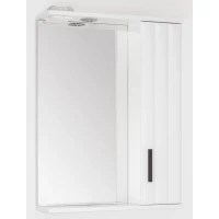 Зеркальный шкаф 60x83 см белый глянец Style Line Агава ЛС-00000268