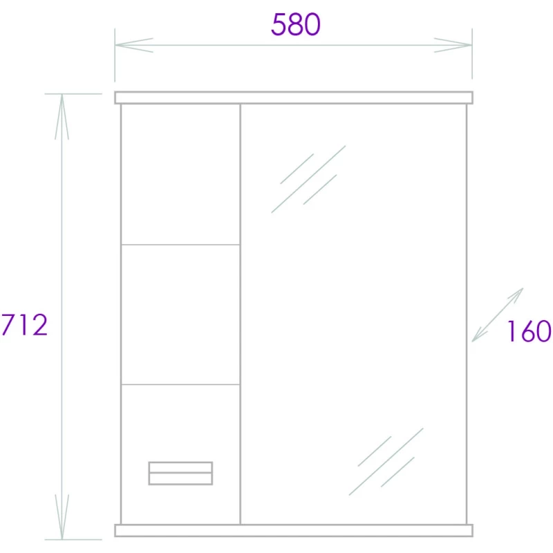 Комплект мебели белый глянец 60 см Onika Балтика 106139 + 1WH302082 + 205848