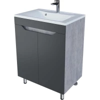 Тумба серый матовый/цемент 63,8 см Stella Polar Абигель SP-00001079