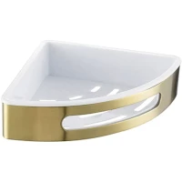 Полка для ванной Feramolli Piave GL332 23x23 см, угловая, золотой матовый